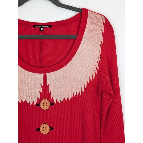 Wildfox Sweater Santa and Elf Knit Christmas Holidays Thermal Red White Size XS - Picture 5 of 13